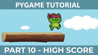 PyGame Endless Vertical Platformer Beginner Tutorial in Python  PART 10  Saving a High Score [upl. by Haliak]