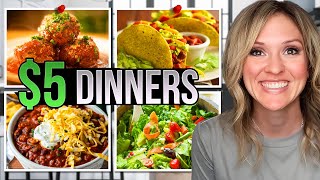 5 DINNERS  FIVE Quick amp Easy Cheap Dinner Recipes Made EASY  Frugal Fit Mom [upl. by Cyndi17]