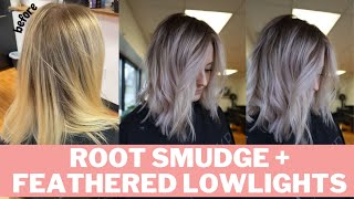 How to do a Root Smudge  Redken Shades EQ  Adding dimension into blonde hair [upl. by Reerg936]