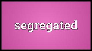 Segregated Meaning [upl. by Ailicec]