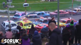 2L Saloon Stock Cars  Meeting Highlights Skegness  3324 [upl. by Galateah]