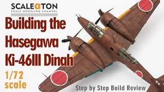 Building the Hasegawa Mitsubishi Ki 46 Type 100 Dinah 172 Scale Model Aircraft [upl. by Nylkaj887]