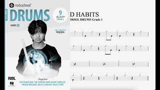 Bad Habits  Rockschool Grade 1 Drums 2024 [upl. by Ward]