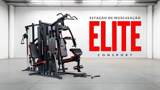 ESTAÇÃO DE MUSCULAÇÃO ELITE CONSPORT TREINE ATÉ 4 PESSOAS AO MESMO TEMPO NO SEU ESPAÇO FITNESS [upl. by Bubb372]