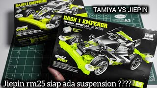 REVIEW TAMIYA amp JIEPIN DASH 1 EMPEROR BLACK SPECIAL SIAP ADA SUSPENSION [upl. by Aicak]