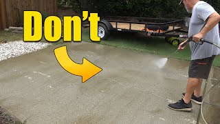 Pressure Washing Driveways  How to get Bright White [upl. by Mharba]