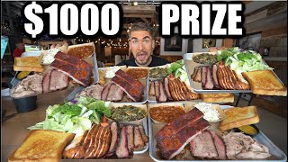 A RESTAURANT BET 1000 I FAIL TO BEAT THE RECORD “NEARLY IMPOSSIBLE” TEXAS BBQ CHALLENGE [upl. by Nerita382]