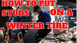 HOW TO INSTALL STUDS ON WINTER TIRE [upl. by Allimrac760]