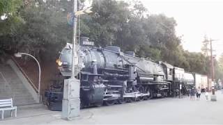 91617 SP 5021 blows whistle at Los Angeles County Fair feat RailGiants455amtrak [upl. by Wallack766]