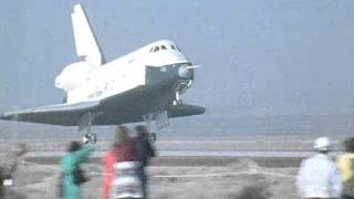 Shuttle Enterprise bouncing during its last landing Oct 26 1977 [upl. by Bryanty]