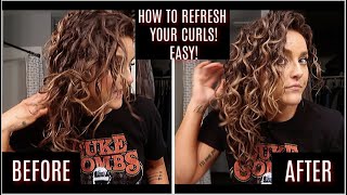 HOW TO REFRESH YOUR CURLS  EASY amp CHEAP [upl. by Reynolds]