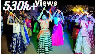 Chogada tara dandiya dance  Group dance performance by girls  My ideal creations [upl. by Dode114]