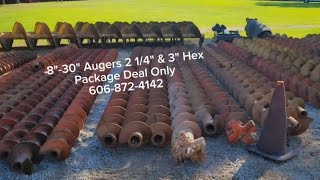 Augers Sale 8quot30quot 2 14quot amp 3quot Hex augerequipmentforsale drillingmachinery horizontalboring [upl. by Yenal551]