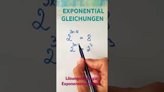 EXPONENTIALGLEICHUNGEN LÖSEN youtubeshorts students maths [upl. by Dyer]