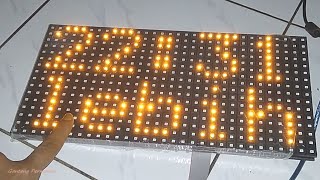 P10 LED DOT Matrix Date Clock RTC DS1307 Prayer Times Display Personal Reminder Hourly Schedules DMD [upl. by Harad]