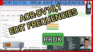 AOR DV110  ADD FREQUENCIES USING RADIO REFERENCE UK [upl. by Hey]