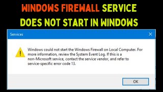 How to Fix Windows Firewall service does not start in Windows 11 [upl. by Frodine]