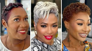 15 Overwhelming Hairstyles for Matured Older African American Women Over 50 With Natural Short Hair [upl. by Tabina125]