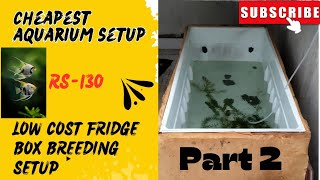 Low Budget Aquarium setup under 130RsHow to Make Fridge Box Aquarium Setup with Plants 🌱🌱Part 2 [upl. by Arhas807]