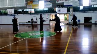 Individual Jigeiko with Kanzaki sensei  Kendo Seminar  Calcinato 2013 01 [upl. by Anelac]