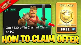 I Got FREE Gold Pass in Clash of Clans with Google Special Offer  Google Play Games Beta PC Coc [upl. by Niraj500]