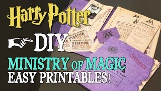 DIY Ministry of Magic Documents and Folder  Easy Printables [upl. by Philemon]