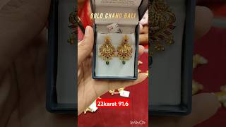 Gold earrings latest design 22karat hallmarked Beautiful lightweight Chand Bali collection [upl. by Azarcon]