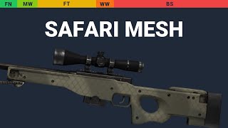 AWP Safari Mesh  Skin Float And Wear Preview [upl. by Iffar]