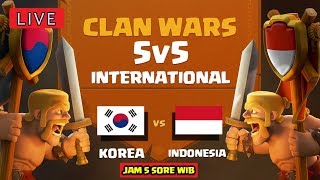 🔴 CLAN WARS INDONESIA vs KOREA  OFFICIAL Clash of Clans [upl. by Alexina735]