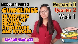 Guidelines in Writing the RRLS Review of Related Literature and Studies  RESEARCH II [upl. by Jonis719]