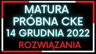 Matura próbna CKE grudzień 2022 zadanie 16  rozwiązanie [upl. by Eniarral]