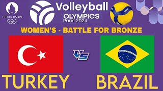 OLYMPIC WOMENS VOLLEYBALL LIVE │ BRAZIL vs TURKEY Livescore [upl. by Atelra]