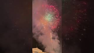 New Year Beautiful Fireworks at Athens  Greece [upl. by Geirk]