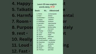 Vocabulary Words English 💯💯 Basic vs advanced english [upl. by Htilil]