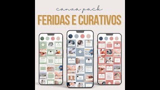 Pack Canva Feridas e Curativos [upl. by Shandy818]