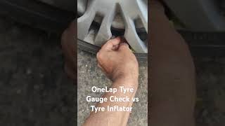 OneLap Tyre Gauge Check machine vs Tyre Inflator tyres [upl. by Yalonda]