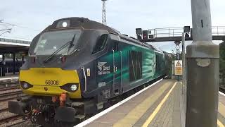 Class 68008 and 68017 at Ashford International [upl. by Ahsiakal]