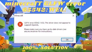 How To Fix Minecraft GLFW Error 65542  window \ 7 \ 11 \ 10  Full Guide [upl. by Marylinda]