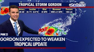 Tropical Storm Gordon expected to weaken [upl. by Eiznekcam]