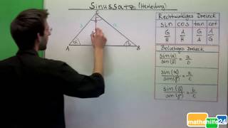 Sinussatz Herleitung  Trigonometrie [upl. by Euqina]