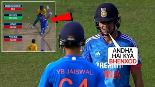 Angry Shubman Gill abused Yashasvi Jaiswal when he refused to take DRS against LBW in Ind vs SA T20 [upl. by Bolanger]