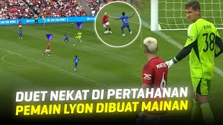 Lawan Dibuat Kucingkucingan Aksi Nekat Lisandro Martinez x Matej Kovar Permainkan Striker Lyon [upl. by Niwde]