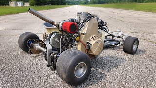 Turbo Diesel GoKart Big Gear Top Speed FULL SEND [upl. by Leora]