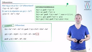 Differentiëren  differentieerregels toepassen wiskunde AB  WiskundeAcademie [upl. by Arron28]