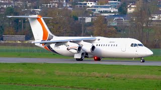 JOTA Aviation Avro RJ100 GJOTS TakeOff [upl. by Lovato]