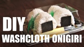 DIY GIFT IDEA  Washcloth ONIGIRI amp SUSHI  easy amp inexpensive homemade presents [upl. by Enitsugua]