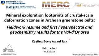 Mineral exploration footprints of crustalscale deformation zones in Archean greenstone belts [upl. by Trella162]