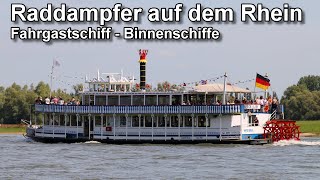 Raddampfer Fahrgastschiff auf dem Rhein  Binnenschifffahrt  Niederrhein [upl. by Airla]