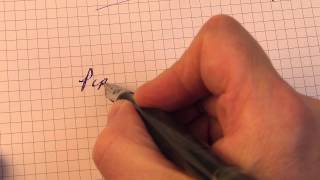 FranklinChristoph 15mm Cursive Calligraphy quick fountain pen nib demonstration [upl. by Ahsiekal]