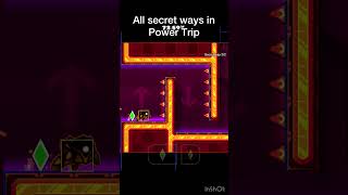 Power Trip all secret ways geometrydash gd shorts [upl. by Tildi]